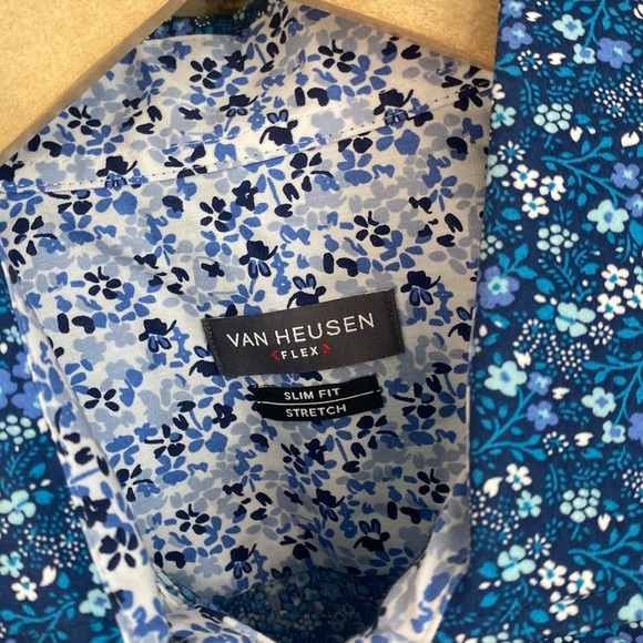 Van Heusen flex 32/33 large slim fit stretch button down shirt - Picture 8 of 16